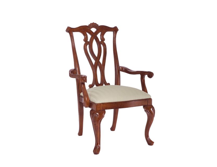 CHAIR, ARM WOOD BACK/SEAT-UPH